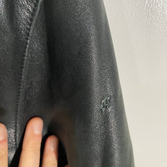 Vintage Oversized Slouchy Leather Blazer Jacket Coat - Picture 4 of 9